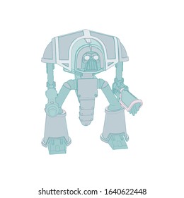 Vector illustration. Mecha in isolated background. For t-shirt design, poster, sticker.