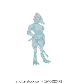 Vector illustration. Mecha in isolated background. For t-shirt design, poster, sticker.