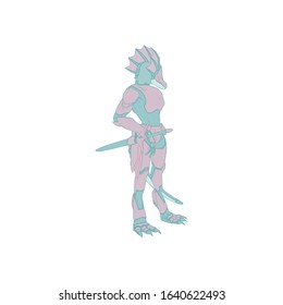 Vector illustration. Mecha in isolated background. For t-shirt design, poster, sticker.