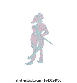 Vector illustration. Mecha in isolated background. For t-shirt design, poster, sticker.
