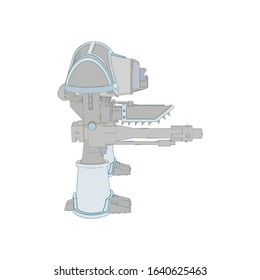 Vector illustration. Mecha in isolated background. For t-shirt design, poster, sticker.
