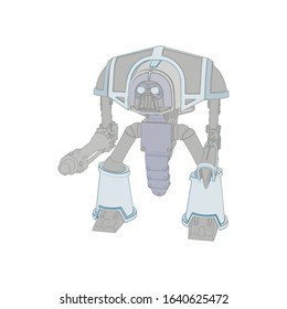 Vector illustration. Mecha in isolated background. For t-shirt design, poster, sticker.