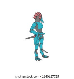 Vector illustration. Mecha in isolated background. For t-shirt design, poster, sticker.