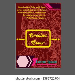 Vector illustration. Mecha sacred geometry. Mecha mock-up isolated design. For t-shirt design, poster, sticker. Line Style. - Vector