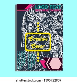 Vector illustration. Mecha sacred geometry. Mecha mock-up isolated design. For t-shirt design, poster, sticker. Line Style. - Vector