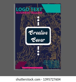 Vector illustration. Mecha sacred geometry. Mecha mock-up isolated design. For t-shirt design, poster, sticker. Line Style. - Vector