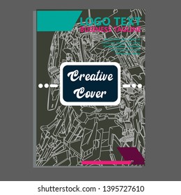 Vector illustration. Mecha sacred geometry. Mecha mock-up isolated design. For t-shirt design, poster, sticker. Line Style. - Vector
