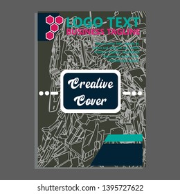 Vector illustration. Mecha sacred geometry. Mecha mock-up isolated design. For t-shirt design, poster, sticker. Line Style. - Vector