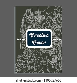 Vector illustration. Mecha sacred geometry. Mecha mock-up isolated design. For t-shirt design, poster, sticker. Line Style. - Vector