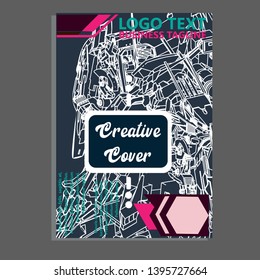 Vector illustration. Mecha sacred geometry. Mecha mock-up isolated design. For t-shirt design, poster, sticker. Line Style. - Vector