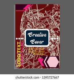 Vector illustration. Mecha sacred geometry. Mecha mock-up isolated design. For t-shirt design, poster, sticker. Line Style. - Vector