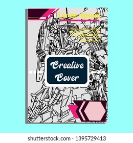 Vector illustration. Mecha sacred geometry. Mecha mock-up isolated design. For t-shirt design, poster, sticker. Line Style. - Vector
