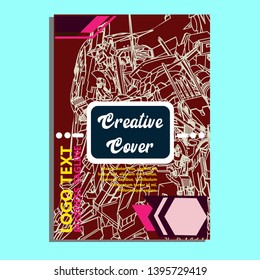 Vector illustration. Mecha sacred geometry. Mecha mock-up isolated design. For t-shirt design, poster, sticker. Line Style. - Vector