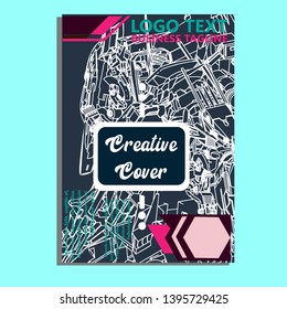 Vector illustration. Mecha sacred geometry. Mecha mock-up isolated design. For t-shirt design, poster, sticker. Line Style. - Vector