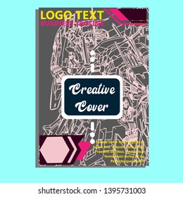Vector illustration. Mecha sacred geometry. Mecha mock-up isolated design. For t-shirt design, poster, sticker. Line Style. - Vector