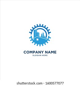Vector illustration of mechanical design and industrial logo design