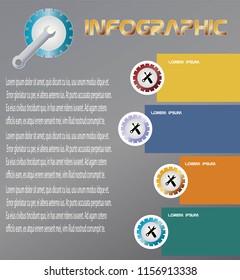 Vector and Illustration Mechanical Engineering Infographic design for business concept
