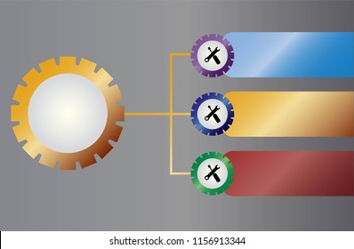 Vector and Illustration Mechanical Engineering Infographic design for business concept