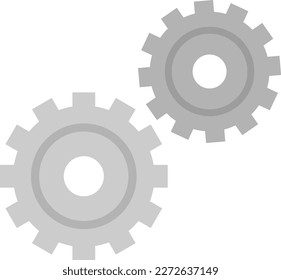 Vector illustration of mechanical gears. Configuration and settings.