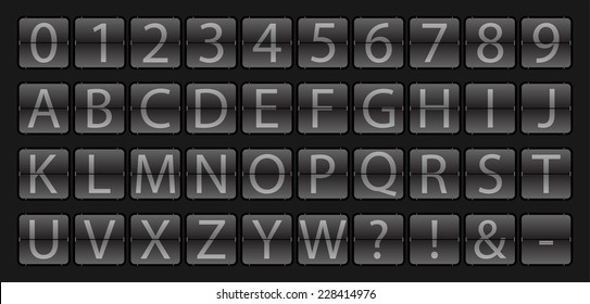 Vector illustration of a mechanical scoreboard display
