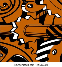 vector illustration of the mechanism on white background