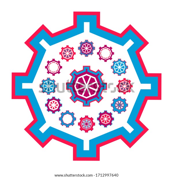 Vector illustration of mechanisms. Gear icons.
Mechanical background. Toothed silhouettes of gears. Watches,
mechanisms, devices, tools, technologies, wheels. Abstract creative
gears and cogs