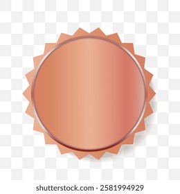 Vector illustration medal bronze 3d realistic editable