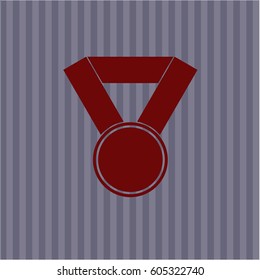 Vector illustration of  Medal vector icon
