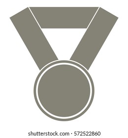 Vector Illustration of Medal Icon in gray
