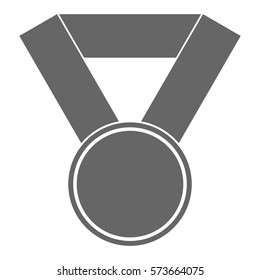 Ilustración vectorial del icono de la medalla en gris
