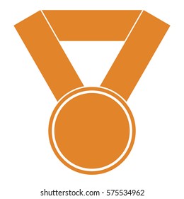 Ilustración vectorial del icono de la medalla en amarillo
