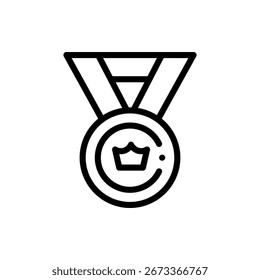 Ilustración vectorial de medalla con número uno, ideal para el primer lugar, deportes, y temas ganadores