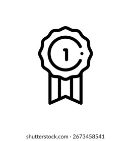 Ilustración vectorial de medalla con emblema de escudo, perfecto para temas de seguridad, logros y honor