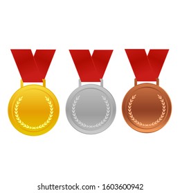 Vector illustration of a medal in a sporting event