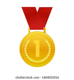 Vector illustration of a medal in a sporting event