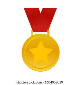 Vector illustration of a medal in a sporting event