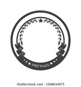 Vector illustration. Medal template for the winner. Prize, reward for victory. Graphic object
