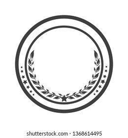 Vector illustration. Medal template for the winner. Prize, reward for victory. Graphic object