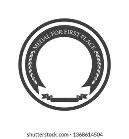 Vector illustration. Medal template for the winner. Graphic object
