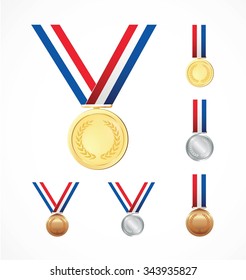 vector illustration of  medals