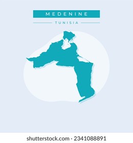 Vector illustration vector of Medenine map Tunisia