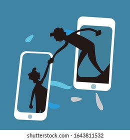 vector illustration of media influence it is suitable for you to illustrate how much influence social media