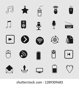vector illustration of media and multimedia icons set 
