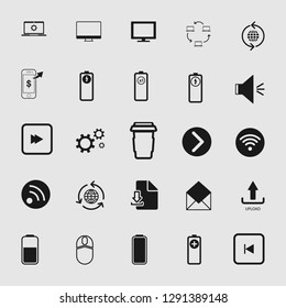 vector illustration of media and multimedia icons set, EPS10. 