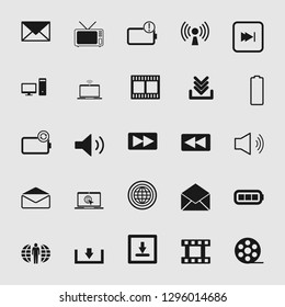 vector illustration of media and multimedia icons set 