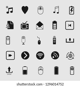 vector illustration of media and multimedia icons set 