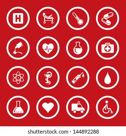 Vector illustration of medic icons.