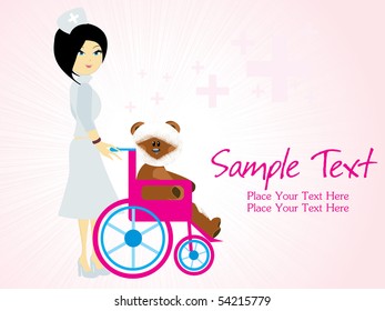ilustración vectorial del fondo médico con texto de muestra