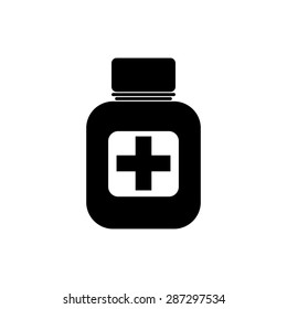 Vector illustration of medical bottle 