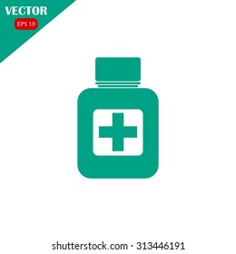Vector illustration of medical bottle